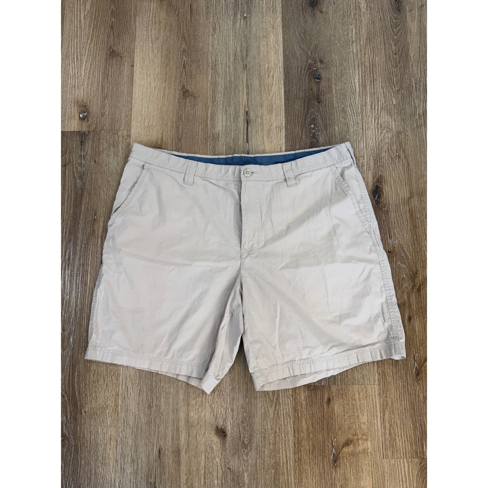 Columbia Gorpcore Chino Shorts Men 40 Beige Cotton Casual Outdoor Hiking Utility